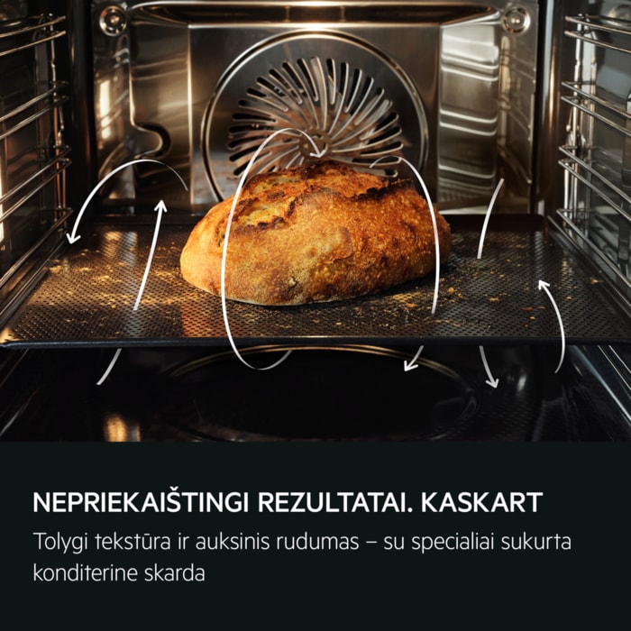 Nepriekaištingi rezultatai. Kaskart. Tolygi tekstūra ir auksinis rudumas – su specialiai sukurta konditerine skarda