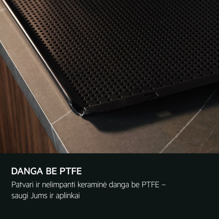 Danga be PTFE Patvari ir nelimpanti keraminė danga be PTFE – saugi Jums ir aplinkai