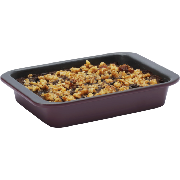 Product in use, fileld with a fruit crumble