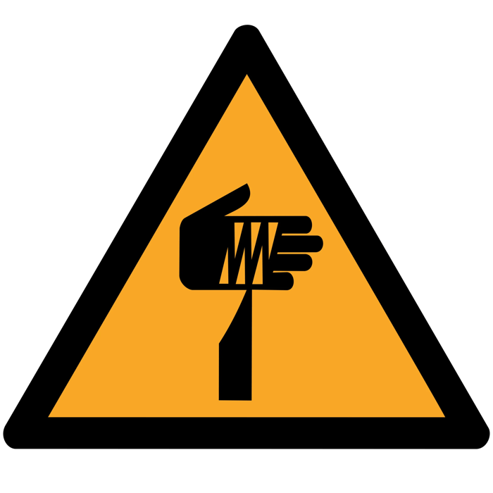 Įspėjimas. Aštrus elementas ISO 7010