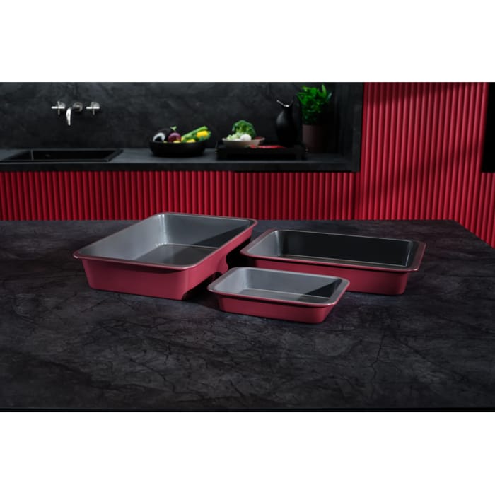 Rectangular 3-Pan Set in small, medium, and large