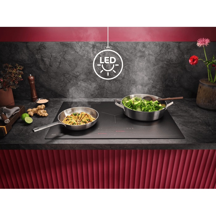 LED lights offering bright, durable illumination for better cooking visibility.