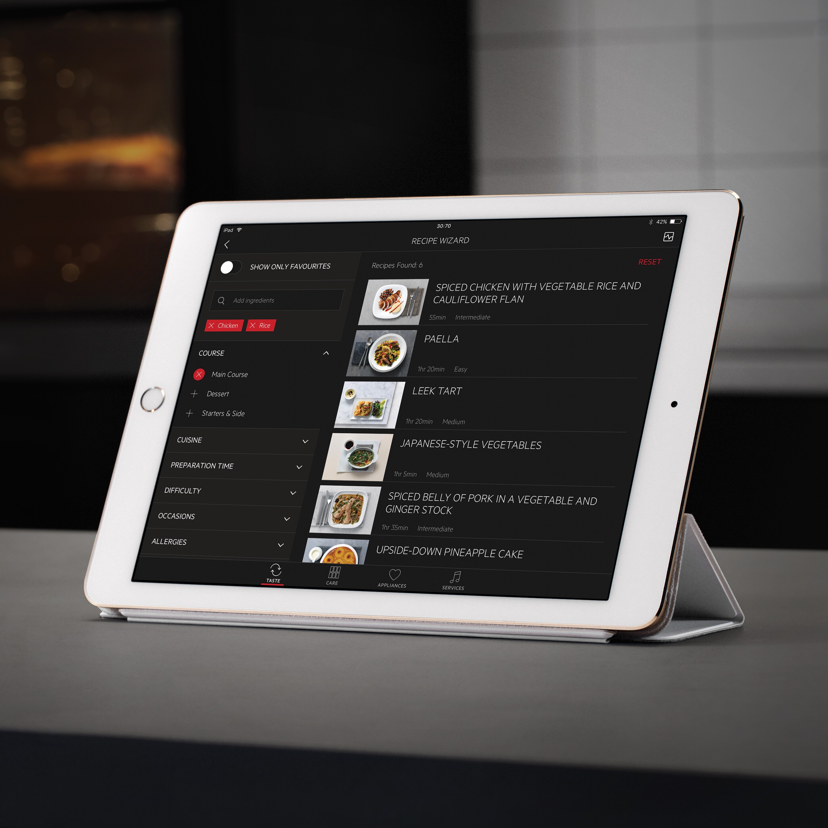 Programėlė „My AEG“ įrenginyje „iPad“